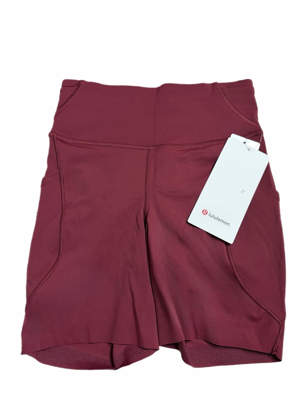 NWT Lululemon Fast and Free High-Rise Short 6" *Pockets (Burgundy Bay) Size 4